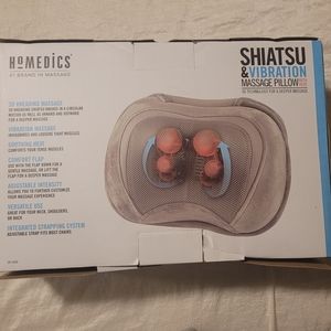 Homedics Shiatsu Vibration Massage Pillow with Heat.  New in Box